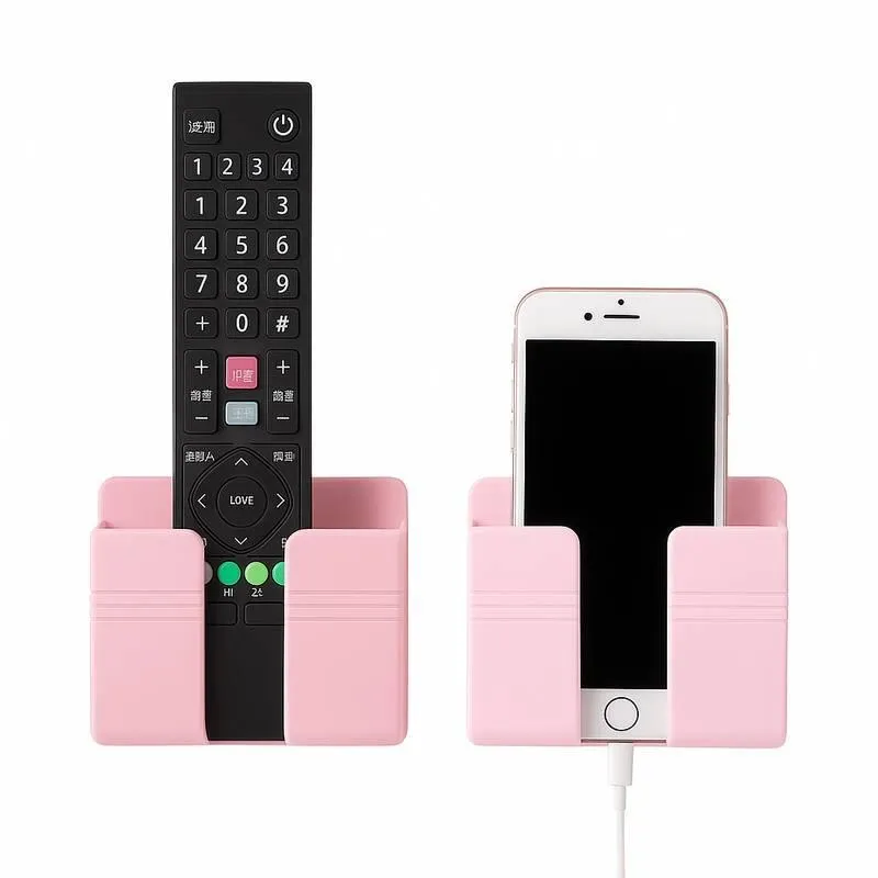 Suporte Multiuso De Parede Rosa Celular Ou Controle Remoto