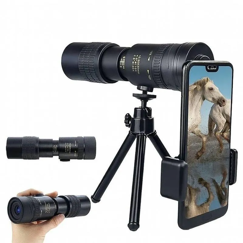 Telescópio Monocular Para Celular Portátil Zoom 30x E Foco