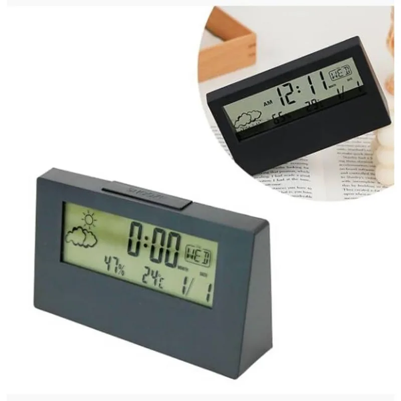 Relógio Despertador de Mesa Digital Tempo Data Hora Alarme