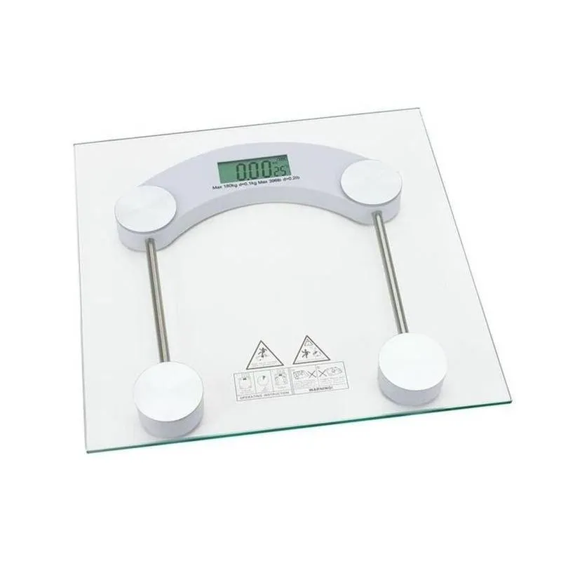 Balança Corporal De Vidro Temperado Display Lcd 180 Kilos