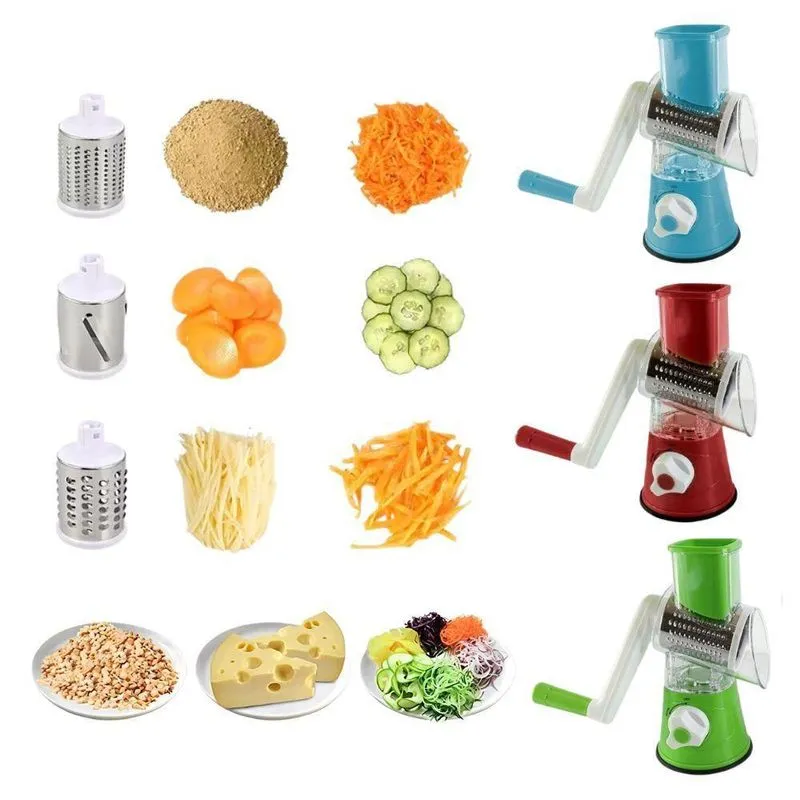 Ralador Fatiador Multiuso 3 Em 1 Verduras Legumes Queijo