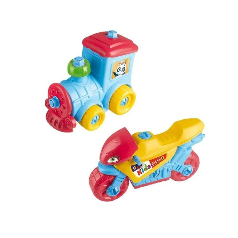 Kit Brinquedo Infantil Com Moto E Trem Multicolorido Da Lua De Cristal