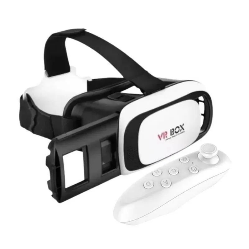 Óculos Vr Box Realidade Virtual 3d Com Controle Remoto