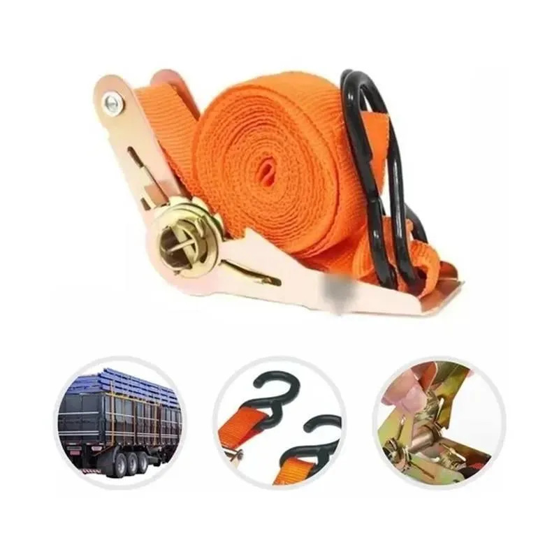 Kit 10 Cintas Prendedor Fixador Carga Com Catraca 100 Kilos