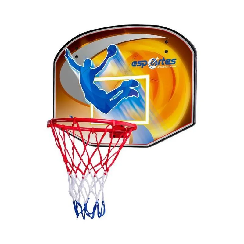 Tabela De Basquete Infantil Com Aro 36,5cm E Cesta De Nylon