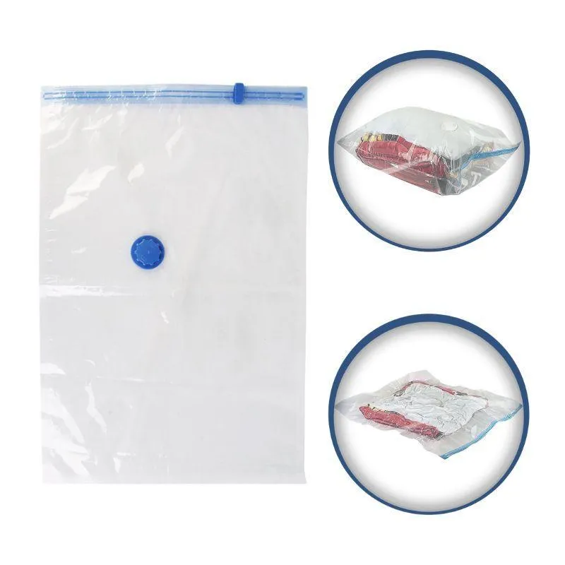 Kit 10 Saco Organizador A Vácuo Transparente G 70cmx100cm