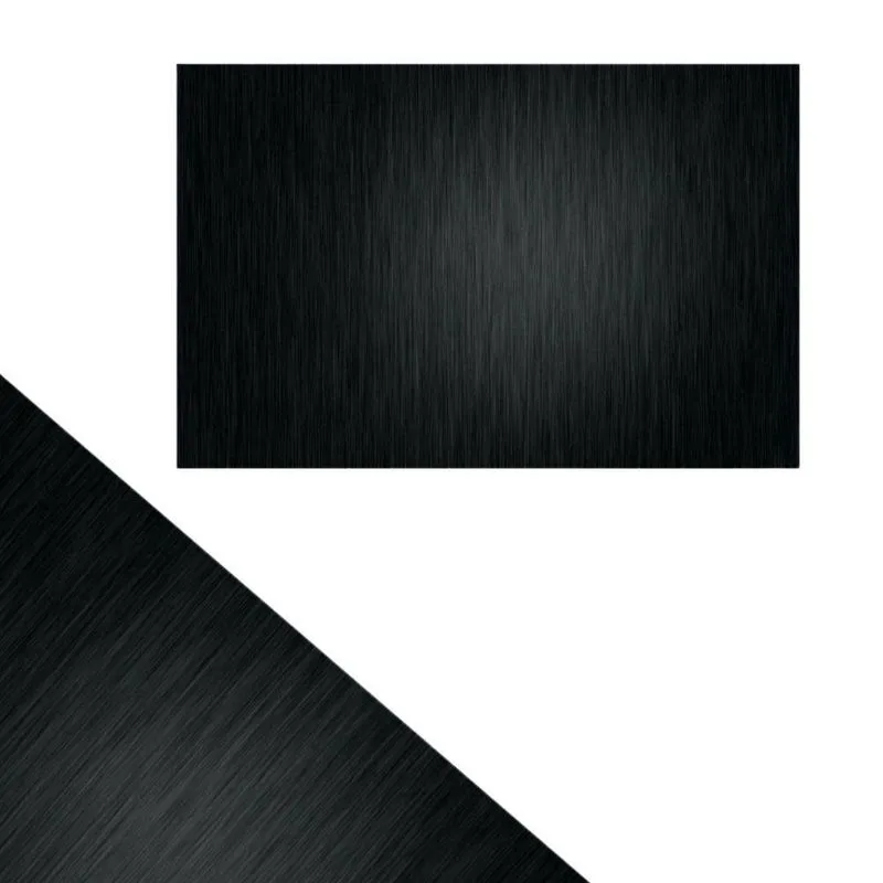 Kit 10 Rolos Papel de Parede Adesivado 45cmx5Mt Preto Rajado