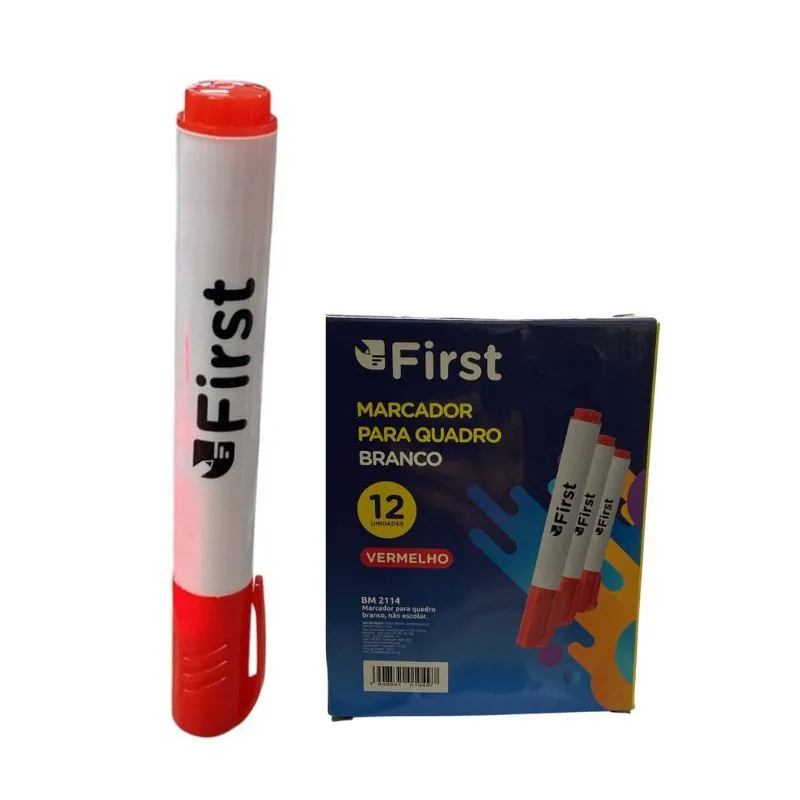 Kit 12 Canetas Vermelha para Quadro Branco Quadro de Avisos
