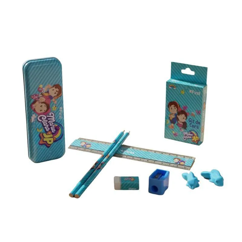Kit Escolar Maria Clara E Jp Com Estojo E Itens Diversos