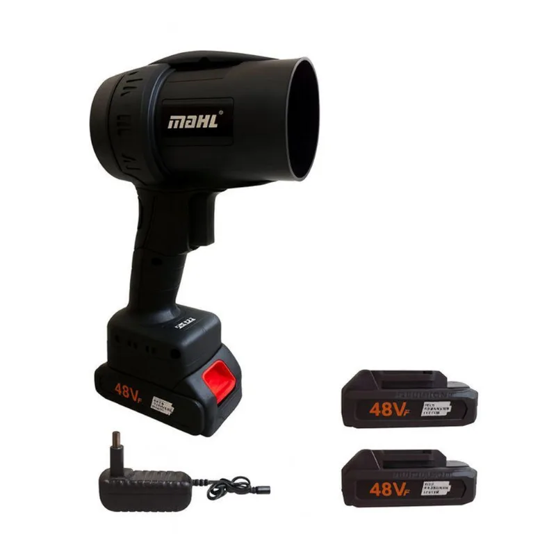 Soprador De Ar Turbo Portátil 320w 20m-min Com 2 Baterias 48v A Bateria