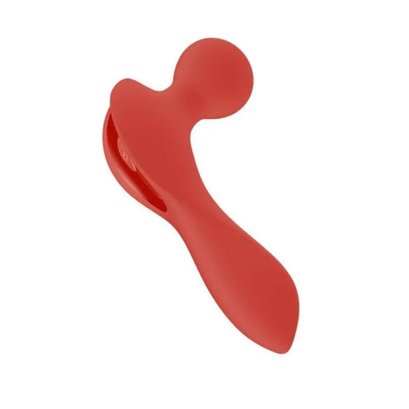 Massageador Elétrico Portátil Recarregável Via USB Com Design Ergonômico Vermelho Bivolt
