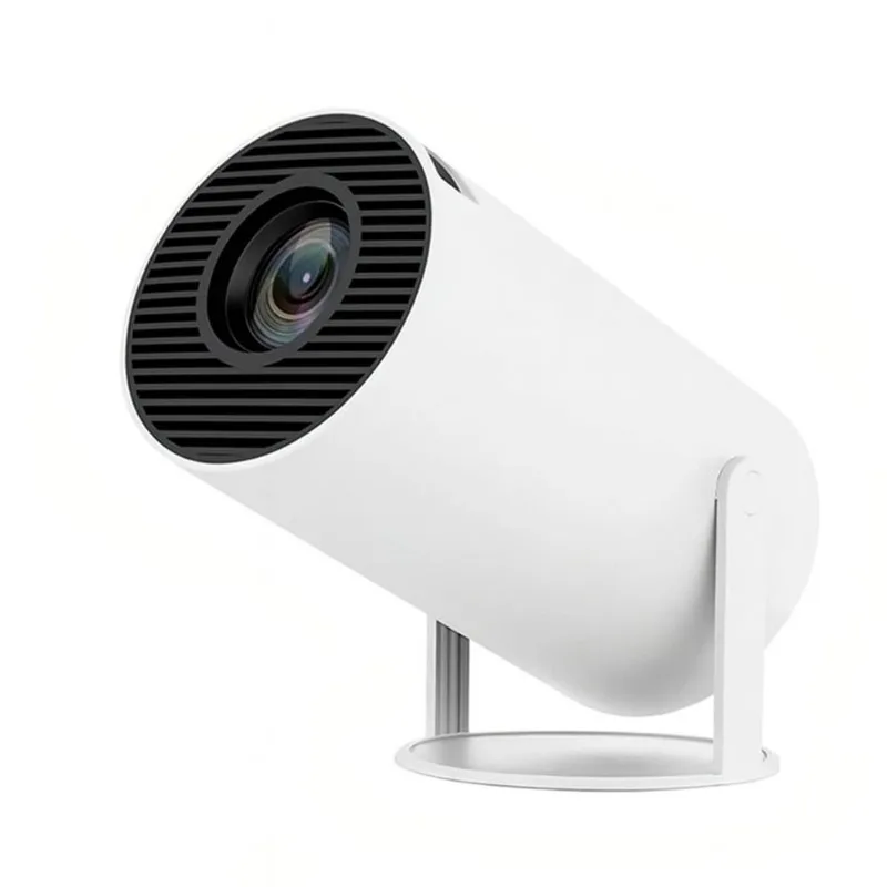 Projetor 4K Branco Hy300 Imagens Vibrantes e Ângulo Ajustável