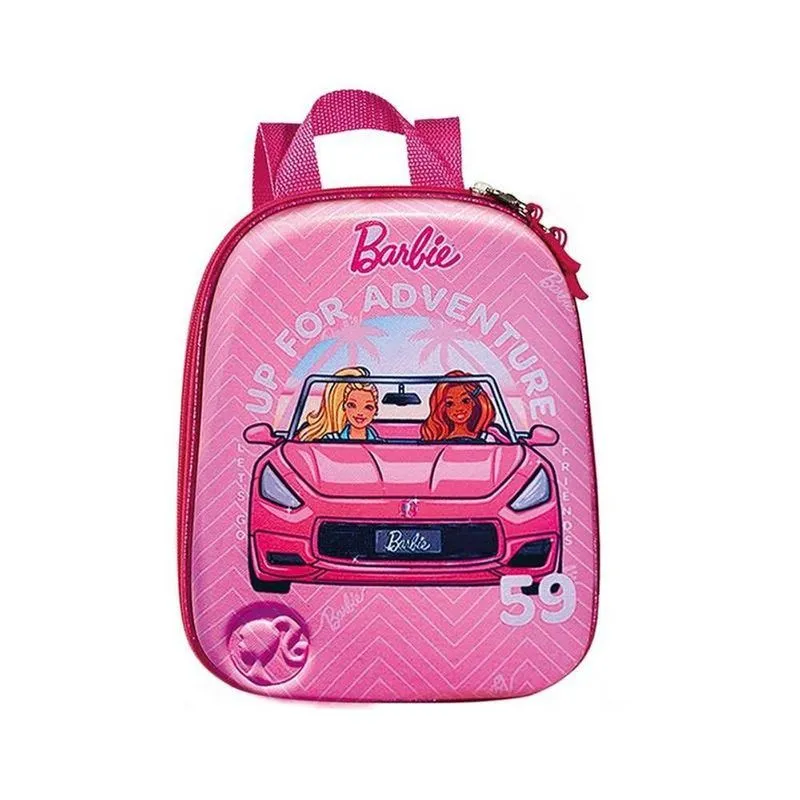 Mochila Escolar Infantil Max Toy Barbie Conversível 80% EVA 20% Poliéster Rosa