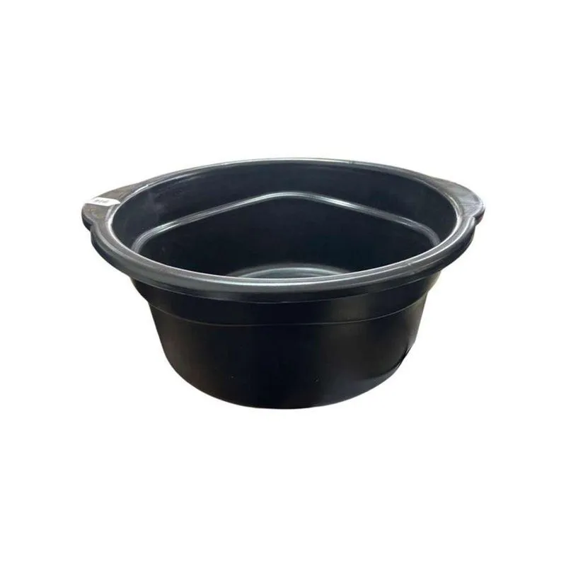 Bacia Redonda 25l Polipropileno Multiuso Para Lavanderia Cozinha Banheiro Preto