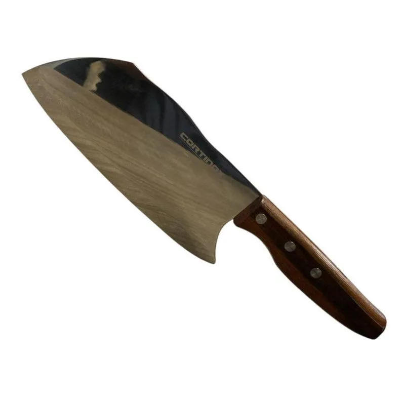 Cutelo Aço Inox Com Cabo De Madeira Cortes Limpos E Precisos 28,5cm Thika Importadora
