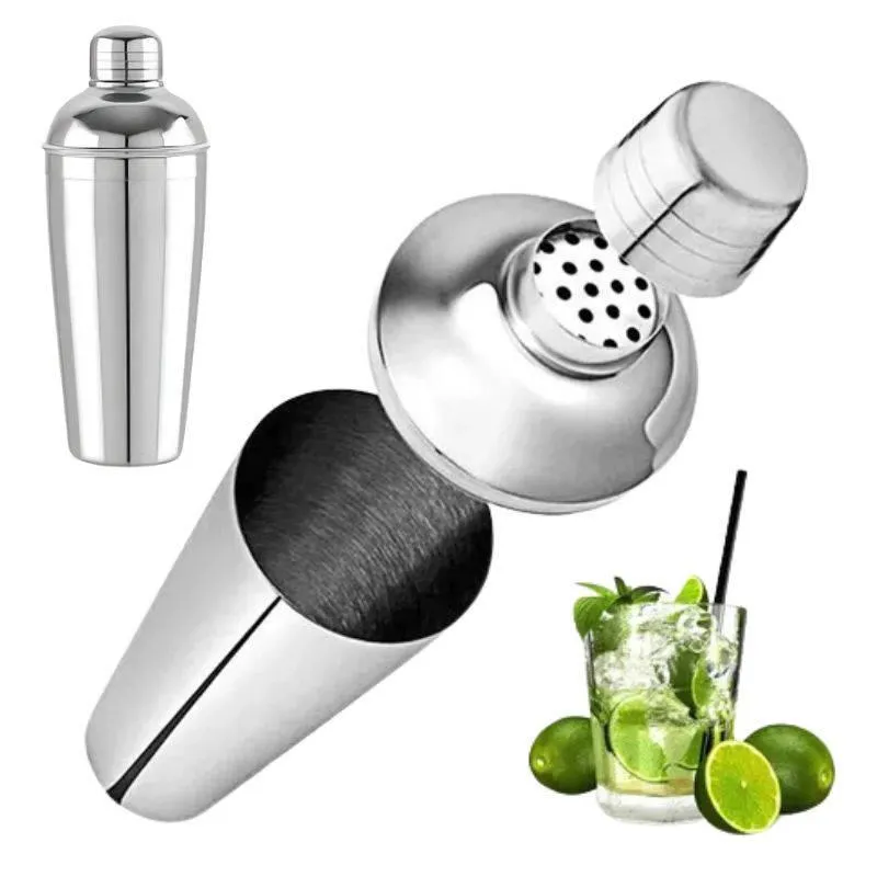 Coqueteleira Para Drinks Aço Inox 500 Ml Com Filtro Coador