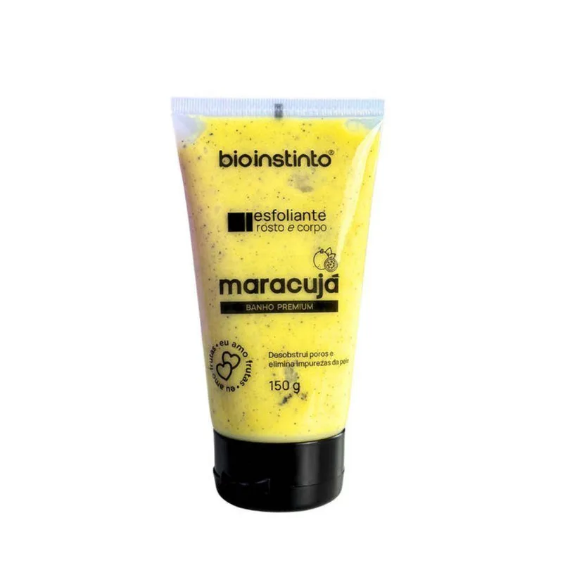 Esfoliante Corporal E Facial Banho Premium Esfoliação Suave Maracujá Bio Instinto 150g