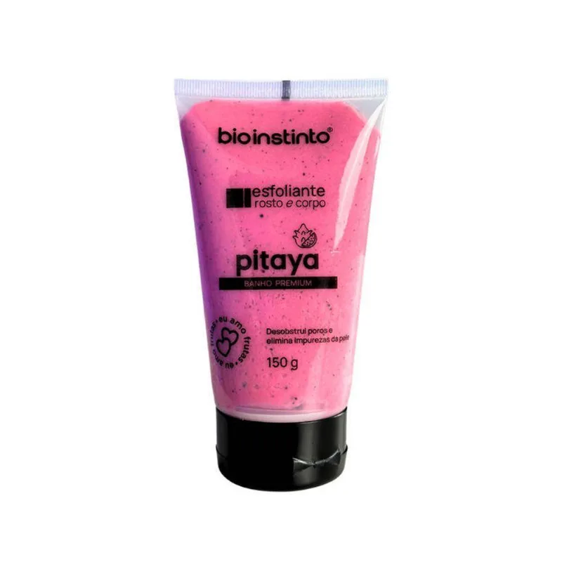 Esfoliante Corporal E Facial Banho Premium Pitaya Com Colágeno Limpeza Profunda 150g Bio Instinto