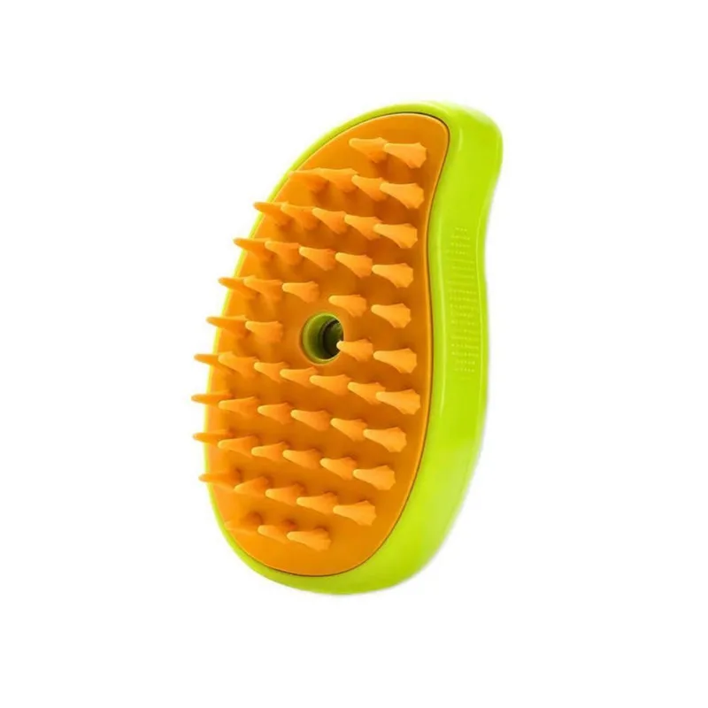 Escova Elétrica para Pets Autolimpante 3 em 1 a Vapor Spray Verde