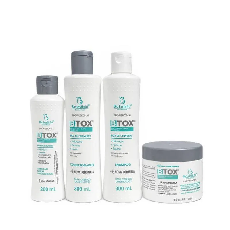 Kit Capilar Btox Plástica Capilar Com Colágeno E Aminoácidos 300ml 200ml 250g