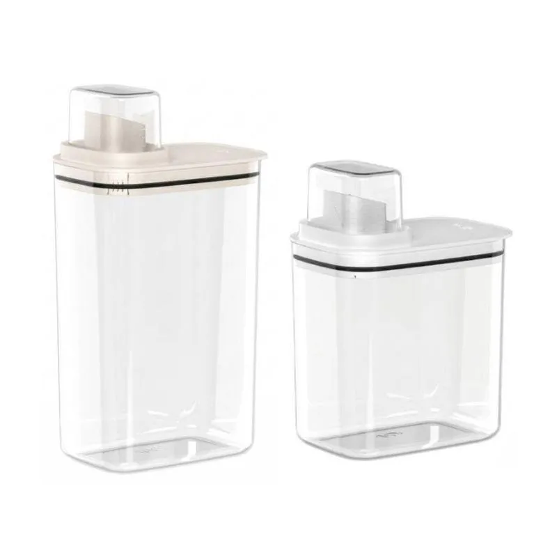 Kit 20 Dispenser Sabão 1,5l E 2,3l Com Tampa Dosador Sistema Anti Desperdício Transparente Ou