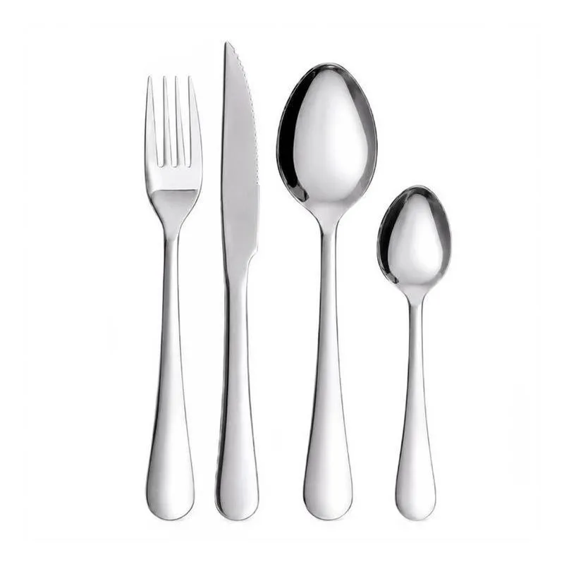 Jogo De Talheres Alto Brilho 24 Peças Aço Inox Polido Para Mesa Inox Fratelli