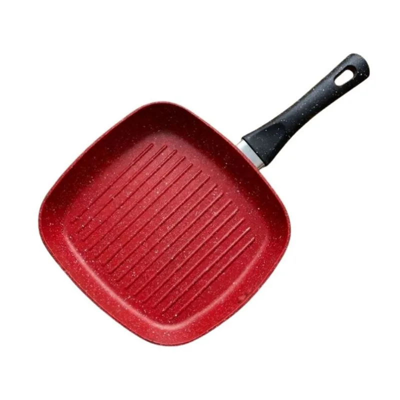 Frigideira Grill Quadrada 24cm Antiaderente Stone Red Point