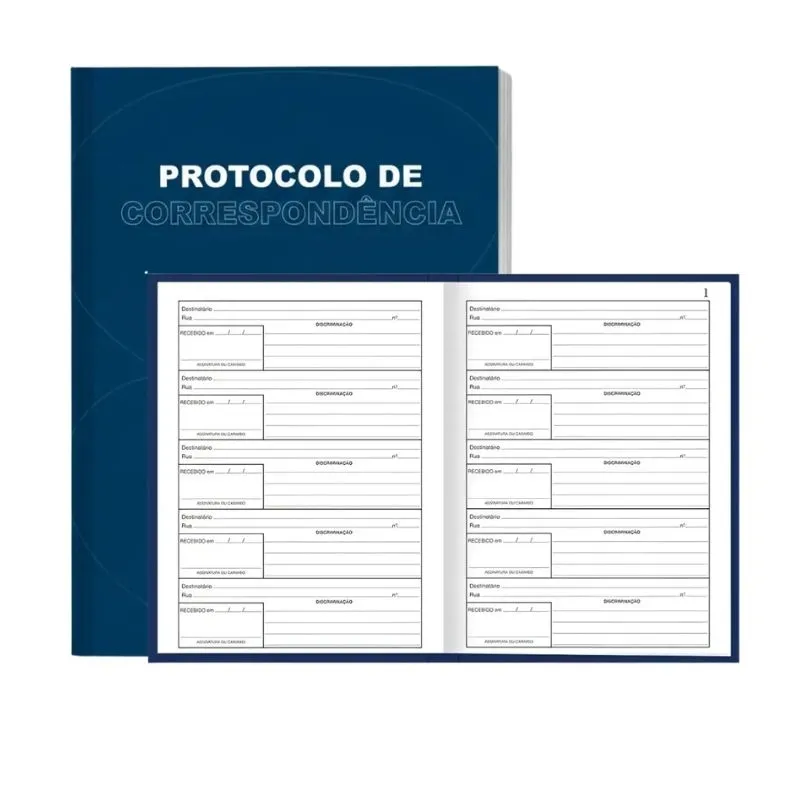 Kit 06 Livros Protocolo Correspondência Capa Dura 104 Folhas