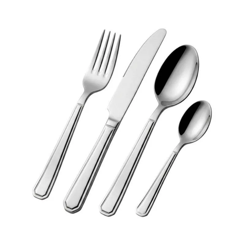 Jogo De Talheres Royale 16 Peças Aço Inox Alto Brilho Para Mesa Posta Inox Fratelli