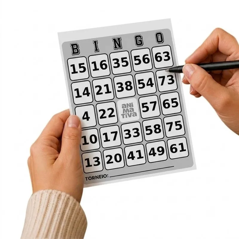 Kit 10 Blocos de Cartela de Bingo Cinza com 96 Folhas cada