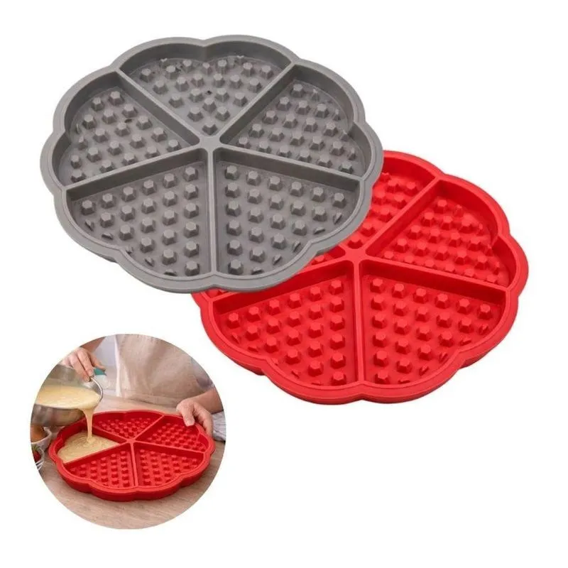 Forma De Silicone Para Waffle Kit 6 Unidades 5 Divisões Livre De Bpa Cozinha Fratelli