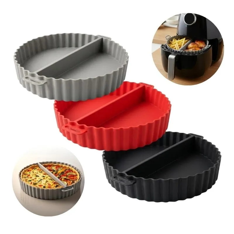 Forma de Silicone para Air Fryer com Divisão Livre de BPA