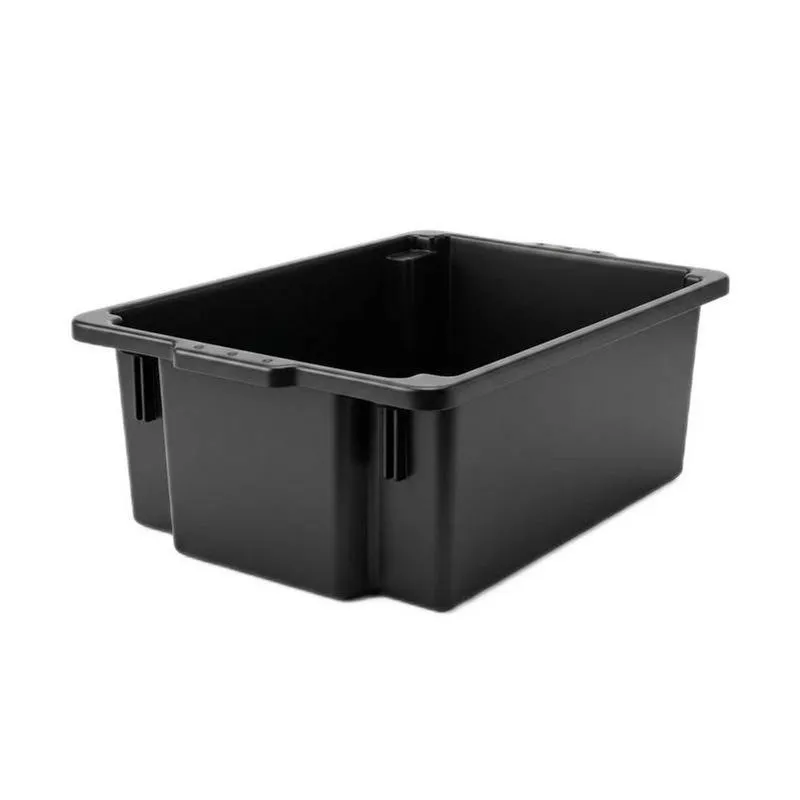 Caixa Multiuso Organizador Retangular 40l Polipropileno Para Armazenamento Preto