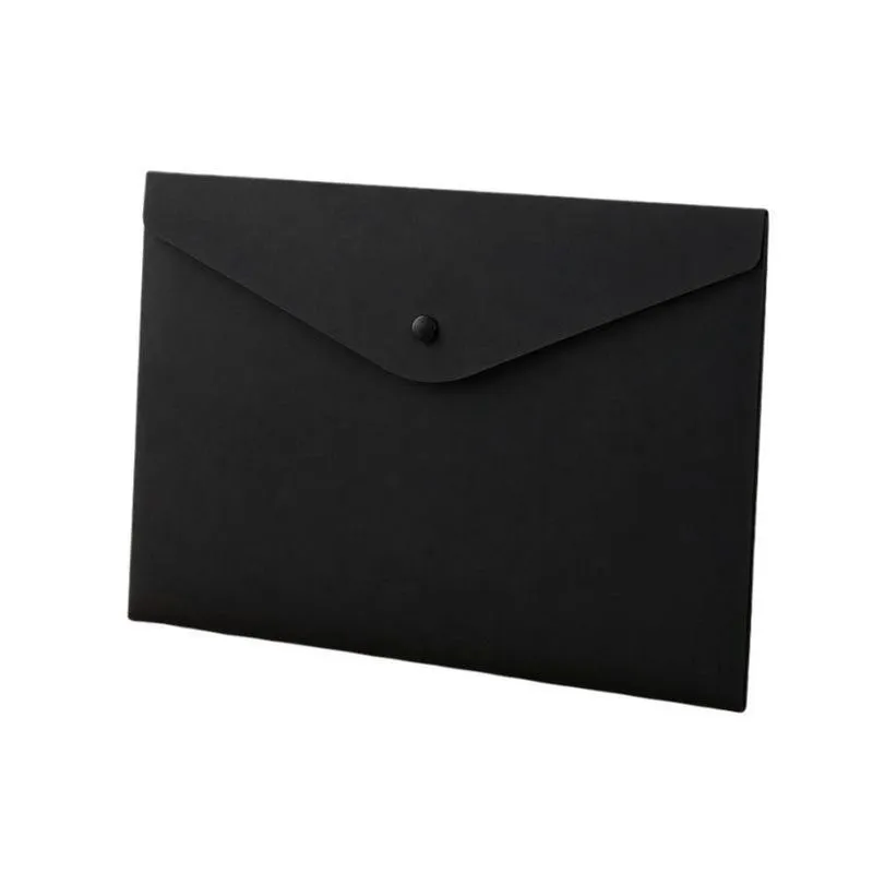 Envelope Para Documentos Dello A4 Com Botão Polipropileno Preto