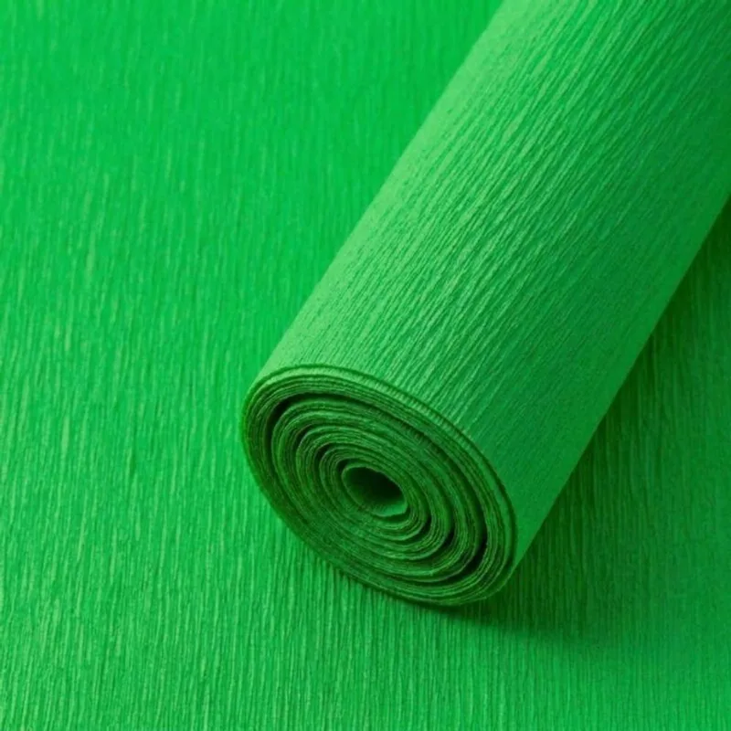 Papel Crepom Kit Com 40 Rolos Verde 48cm X 200cm Para Artesanato Decoracao