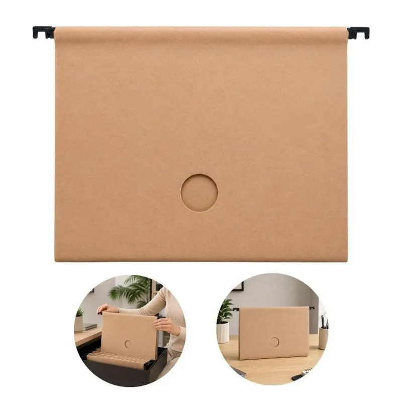 Pasta Suspensa Dello Kit 50 Kraft Com Haste Plástica Para Arquivo Café