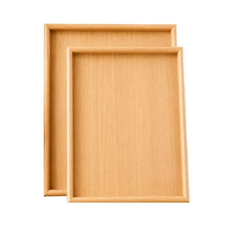 Conjunto De Bandejas Retangulares Madeira Mdf Bordas Elevadas Design Moderno Organizador Bordô Top