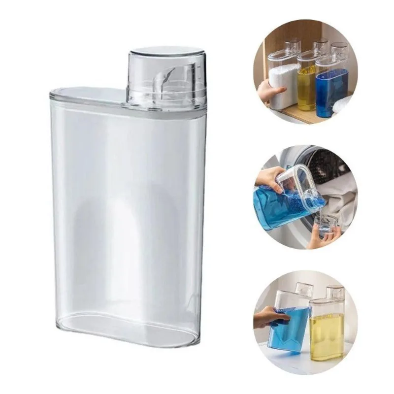 Pote Dispenser Kit com 06 Unidades 2L Hermético com Tampa com Dosador Transparente Top Rio Comercial