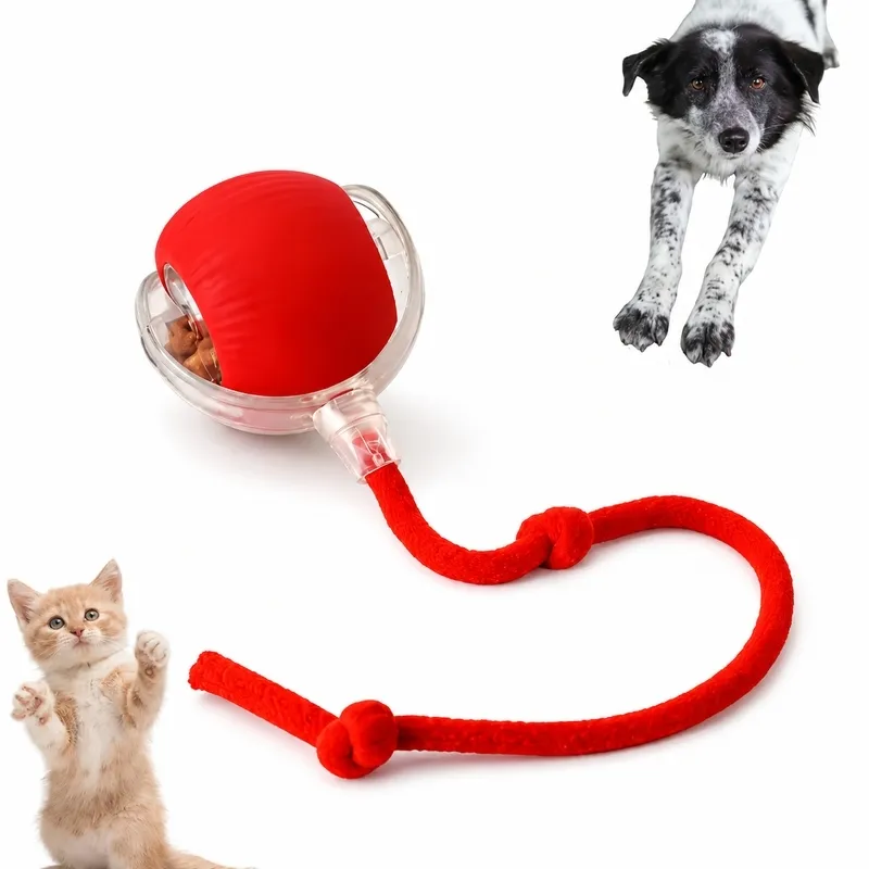 Kit 03 Bola Giratória Inteligente Pet USB Dispenser Petiscos