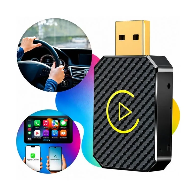 Conversor Sem Fio 2 em 1 para AppleCarPlay e Android Auto