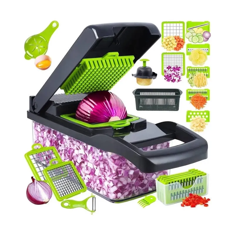 Cortador de Legumes e Frutas Multifuncional com 08 Lâminas