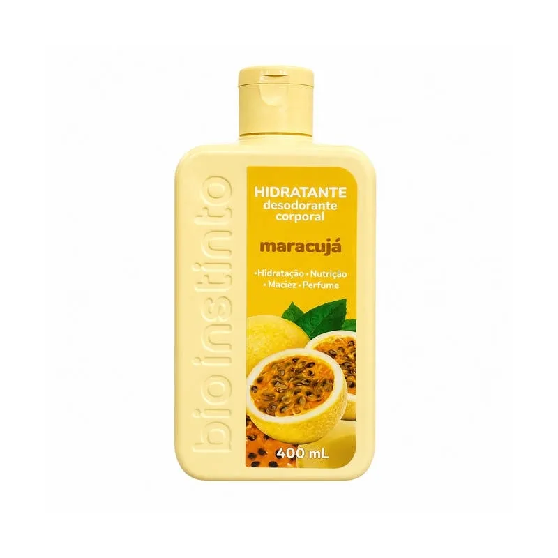 Kit com 03 Hidratantes Corporal Maracujá 400ml Hidra e Nutre