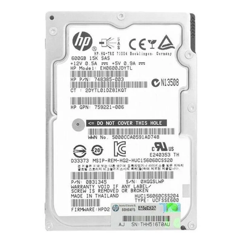 Disco Rígido Interno Hp Eg0600fbdsr 600gb