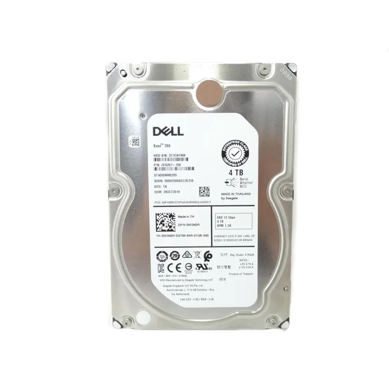 Hd Dell Sas 4tb 7.2k 3.5 0w5m2r W5m2r 12gbps St4000nm0295