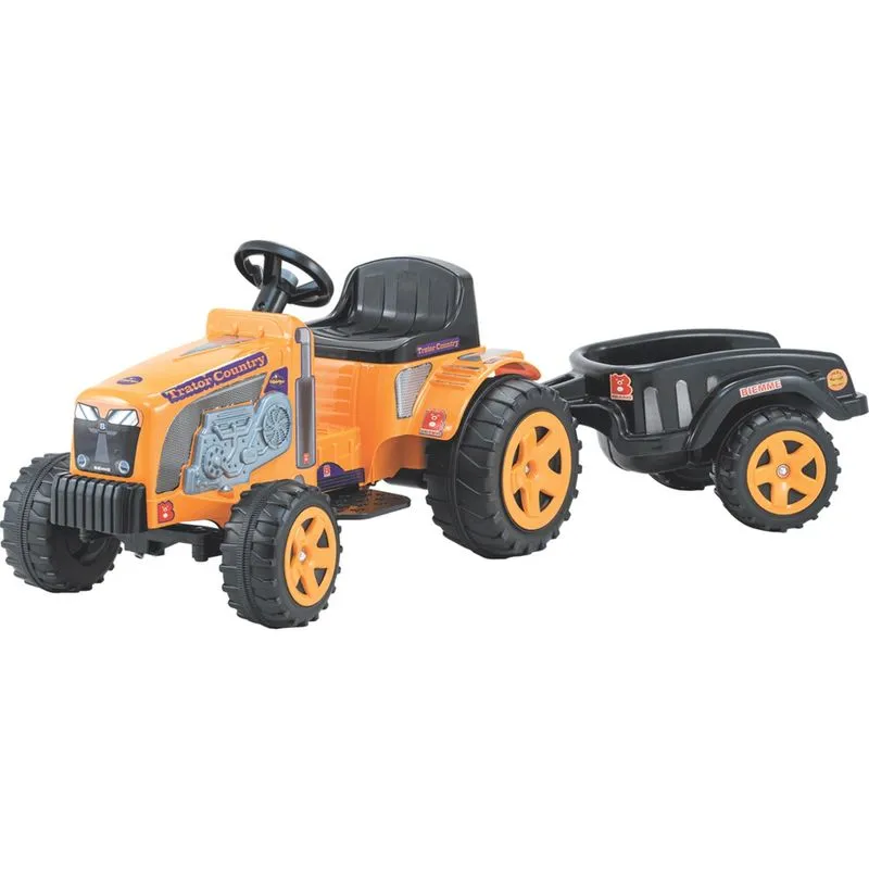 Mini Trator Country Amarelo Elétrico 6v + Caçamba Biemme