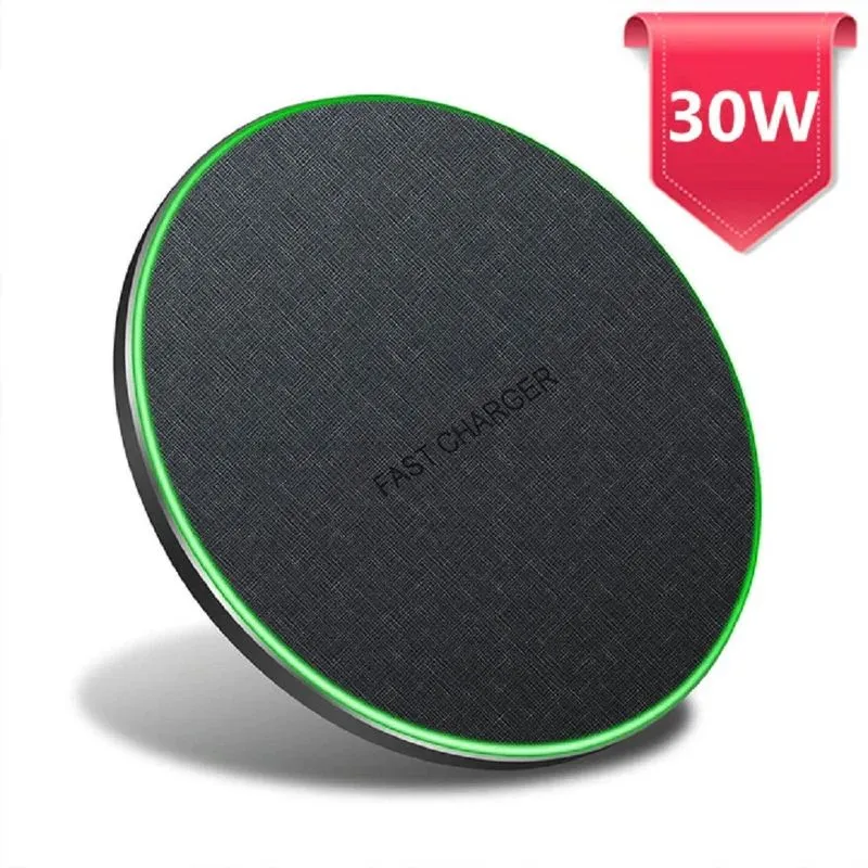 Base Carregador Celular Indução Sem Fio 30W Fdgao Almofada Carregamento Rápido Wireless Smartphone
