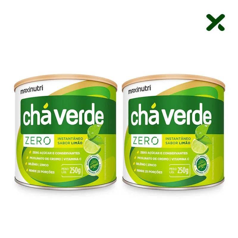 Kit 02 Chá Verde Solúvel Zero Calorias Sabor Limão 250g Loja Maxinutri