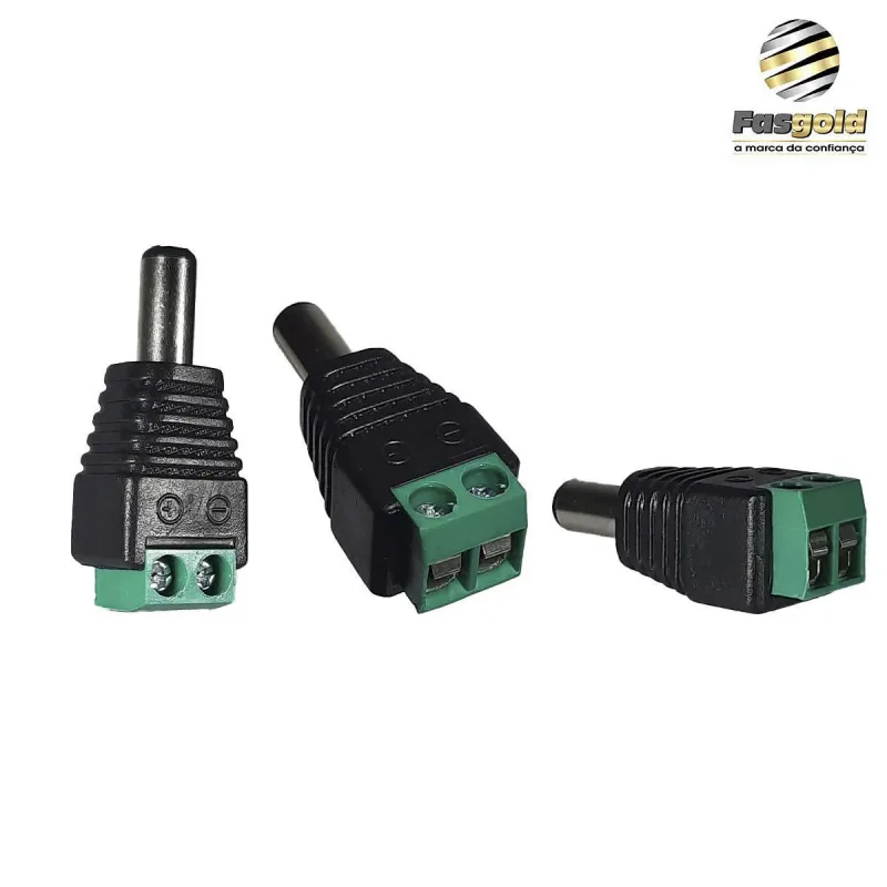 Conector Plug P4 Macho Com Borne Positivo E Negativo - Mafua Info