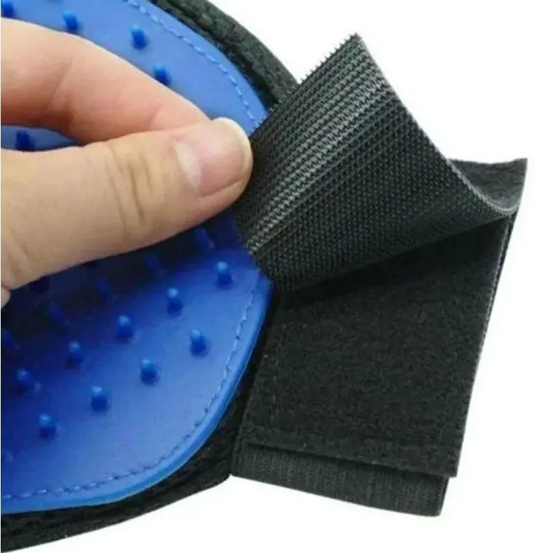 Kit 5 Luva Removedora Pelos Pets Cães Gatos Mão Direita Azul