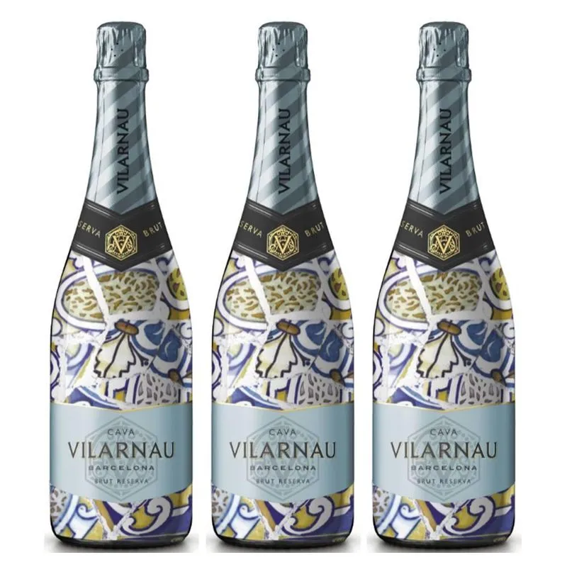 Kit 03 Unidades Espumante Vilarnau Cava Brut Reserve 750ml